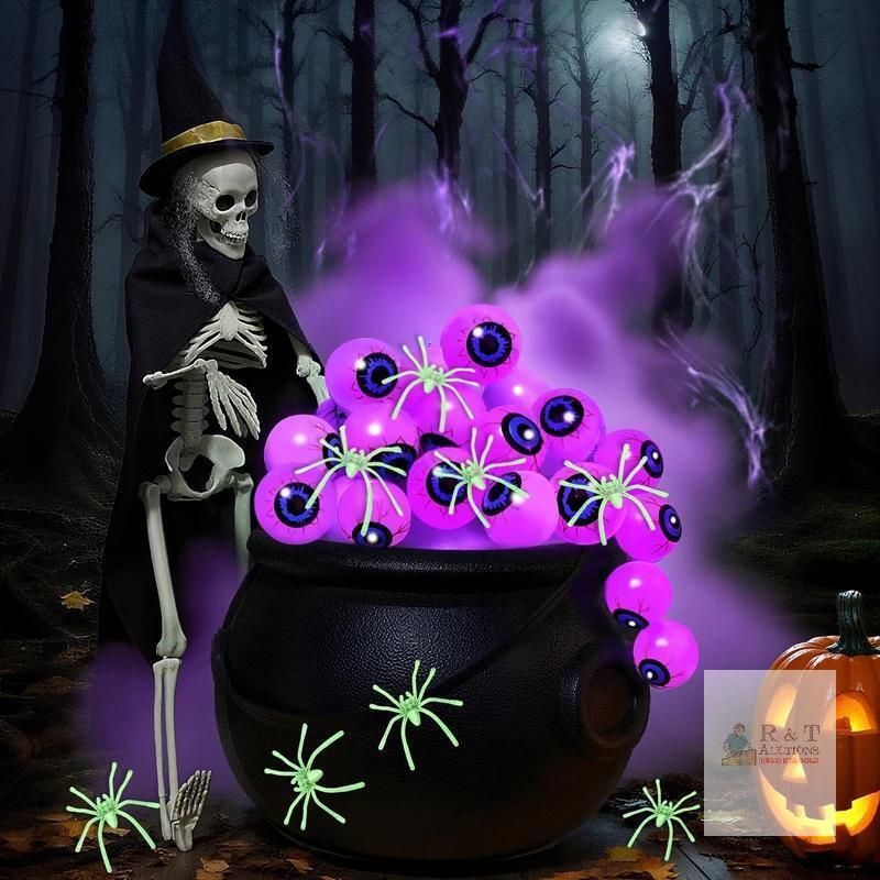 New Halloween Witch Cauldron Set with Eyeball String Lights, Glowing Spiders,Halloween Witch Cauldron Set with Eyeball String Lights, Glowing Spiders,Halloween Witch Cauldron Set with Eyeball String Lights, Glowing Spiders,Halloween Witch Cauldron Set wit