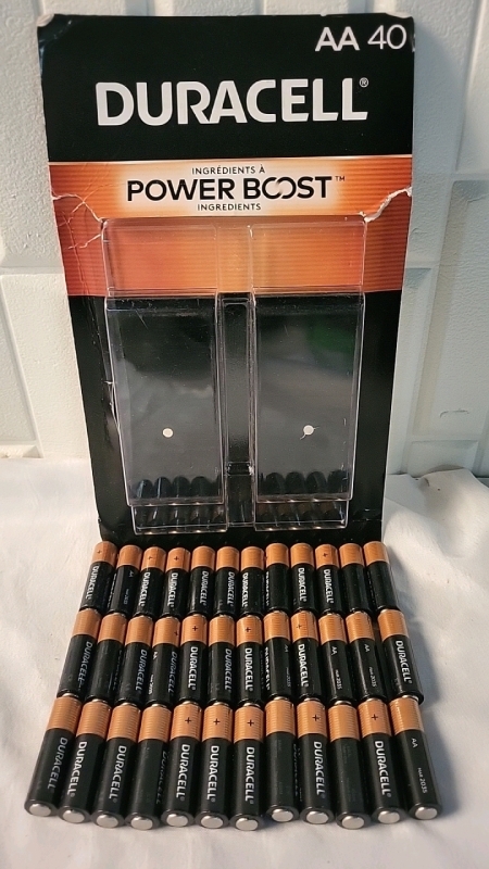 36 New Duracell Power Boost AA Batteries