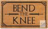 New Bend the Knee Mat 30x17 Inch, Thrones Merch, Nerd Welcome Mat for Covered Outdoor Area, Geek Decor w/Non-Slip PVC Backing, Funny Nerd Gift