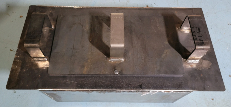 Custom Made 24"&times;12 1/4"&times;8 1/4" Steel Metal Box w/Removable Lid & Handles
