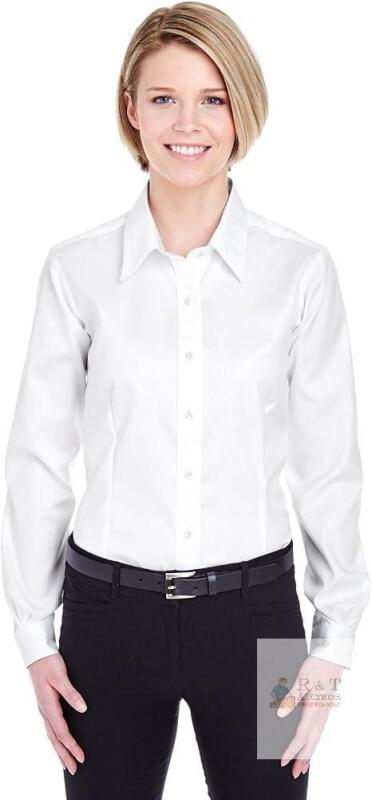 New Size Medium UltraClub Women's Non-Iron Pinpoint , White