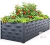 Ohuhu GRB-13 Metal Garden Raised Bed, 8x3x1.9 ft, Galvanized Steel, 341 Gal Capacity