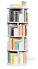 oneinmil 4-Tier Rotating Bookshelf, White, Engineered Wood, 50.2"x15.7", 33 lbs per Shelf