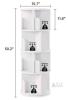 oneinmil 4-Tier Rotating Bookshelf, White, Engineered Wood, 50.2"x15.7", 33 lbs per Shelf - 2