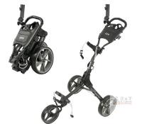 KVV GL307 Ultra Light 3-Wheel Golf Push Cart, Aluminum Frame, Compact Fold, Charcoal