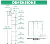 KUAFU Universal RV Aluminum Roof Ladder LYAM-483S, 102.2"x17.6", Adjustable 250lb Capacity - 2