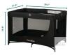 Pamo Babe Portable Crib Playard P5961 Black, 39.4"x27.6"x25.6", Mattress & Storage Bag, X003SLMDXV - 2