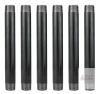 Set of 6 GeilSpace 3/4" x 24" Grey Steel Pipes, Threaded NPT Ends, Schedule 40, Rust Resistant - 2