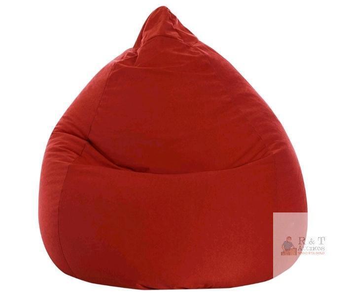 Gouchee Home Easy Teardrop Bean Bag Chair 28"x43" Red Model 49588, Polyester Cover