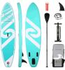 10' Inflatable Stand-Up Paddle Board SUP-LJ305G, Aqua, Pump, Paddle, Backpack, 3 Fins- Used Once , Untested - Complete- 48 hour return if found with any inflating issues