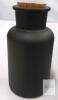 POVGLYY Halloween Apothecary Bottles Set, 4 Glass Bottles, 8oz, Black & White with Corks - 2