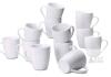 Set of 12 White Ceramic Coffee Mugs, 12 oz Capacity, Dishwasher & Microwave Safe