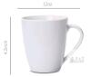 Set of 12 White Ceramic Coffee Mugs, 12 oz Capacity, Dishwasher & Microwave Safe - 2
