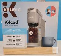 Keurig K-Iced Single Serve Coffee Maker, Ice Grey, 1.24 L Reservoir, Multiple Cup Sizes