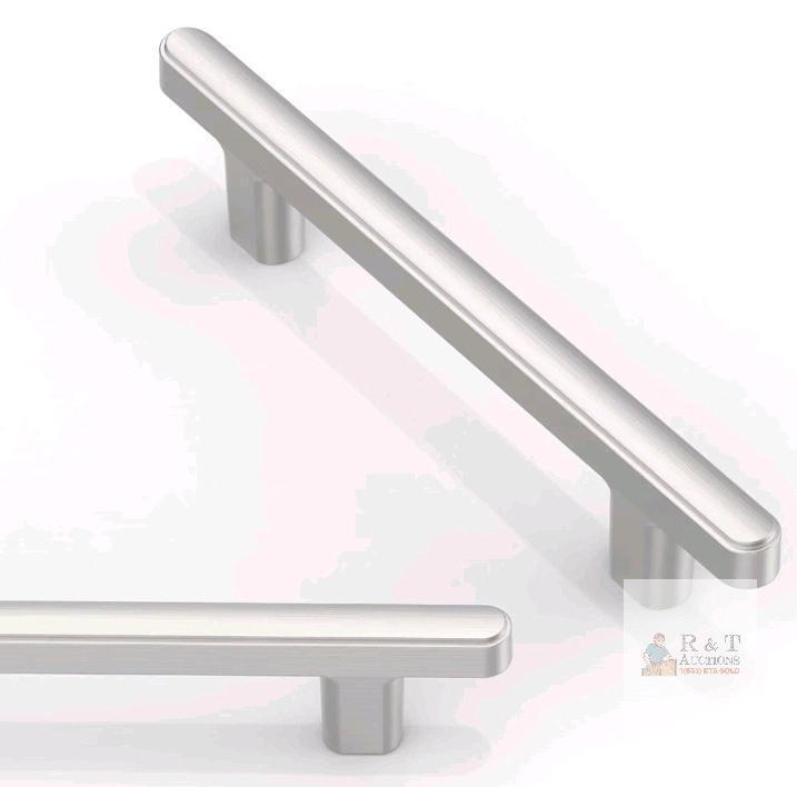 Asimerdeco AR007 Brushed Gold Cabinet Pulls, 3.75" Hole Centers, 5-Pack