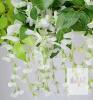 Artificial Wisteria Garland &ndash; White Flowers, 6.6 ft Silk Vine, 9" Flower Strands, Indoor/Outdoor Decor - 2