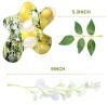 Artificial Wisteria Garland &ndash; White Flowers, 6.6 ft Silk Vine, 9" Flower Strands, Indoor/Outdoor Decor - 3