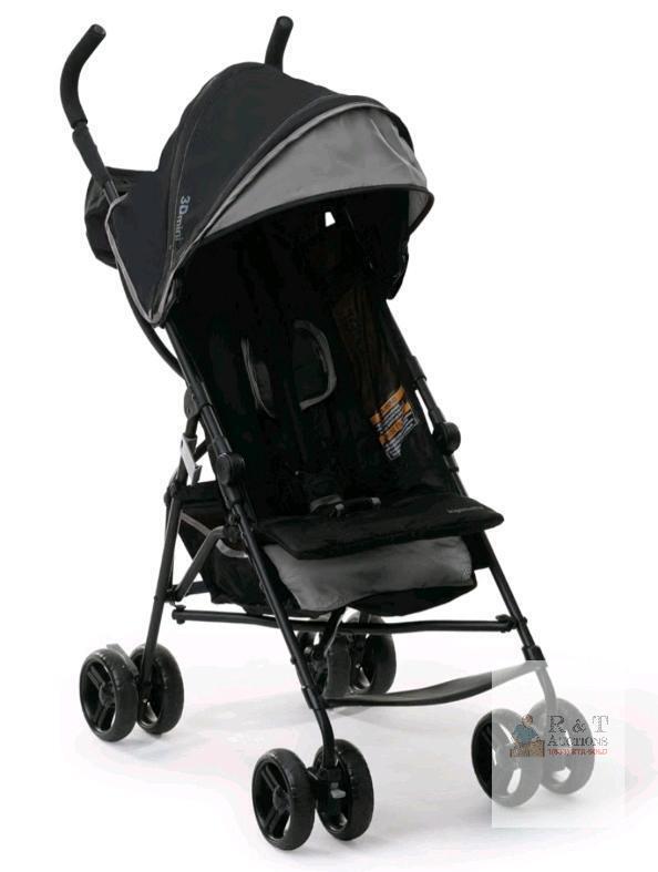 Summer Infant 3D Mini Lightweight Umbrella Stroller Black/Gray, Compact Fold, 5-Point Harness