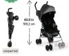 Summer Infant 3D Mini Lightweight Umbrella Stroller Black/Gray, Compact Fold, 5-Point Harness - 2