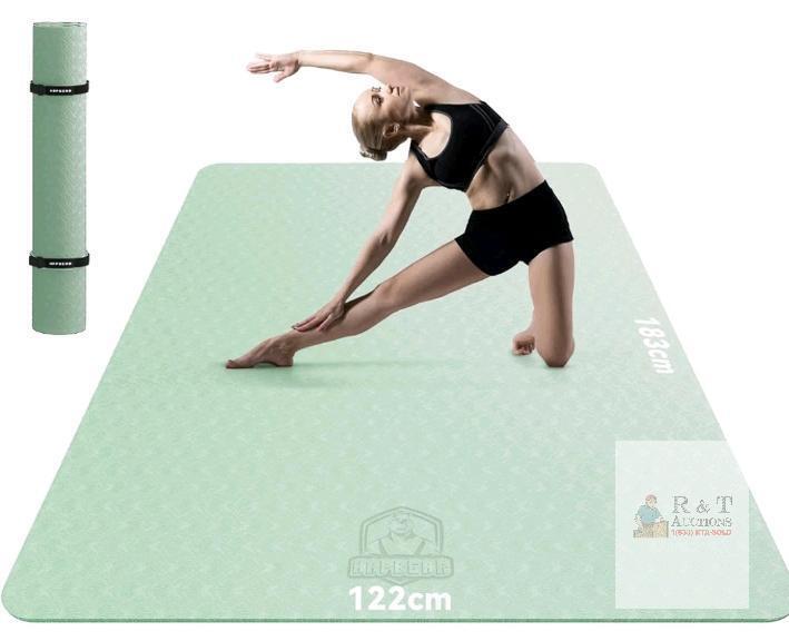 ALPIEGR Large Yoga Mat 72"x48"x0.3", Light Green, Non-Slip, Eco-Friendly