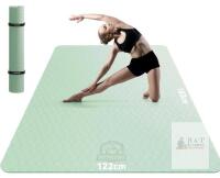 ALPIEGR Large Yoga Mat 72"x48"x0.3", Light Green, Non-Slip, Eco-Friendly