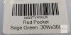 PICKLUC Sage Green Rod Pocket Valance 30"x30" 100% Polyester Panel, Set of 4, New in Package - 4
