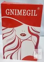 GNIMEGIL Full Synthetic Wig, Brown with Gray Highlights, 22" Wavy, Adjustable Cap