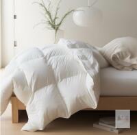 King Size Maple & Stone Down Comforter, 106"x90", 90% Feather 10% Down, Cotton Shell, Machine Wash