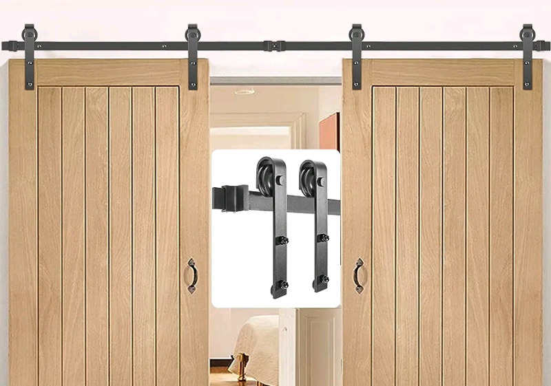 Vevor 8ft. Sliding Barn Door Hardware Kit - New