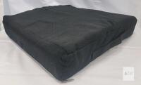 Foam Wheelchair Seat Cushion, Black Stretch Cover, Zippered Non-Slip Base, New - 20"&times;20"&times;4 &frac14;