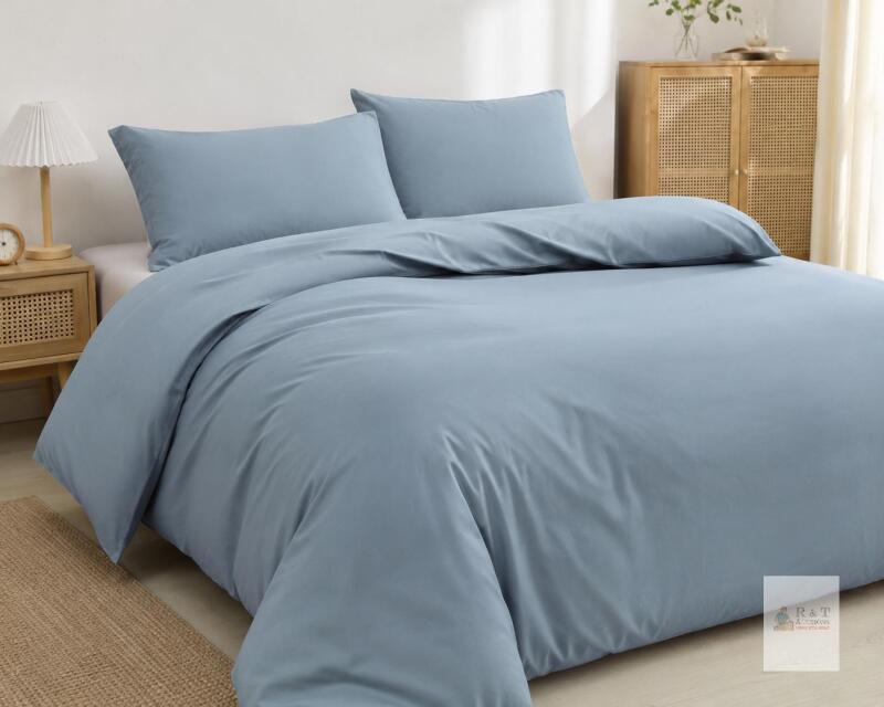 NEW 3-Piece Blue Duvet Cover Set with 2 Pillowcases &ndash; 229 x 264 cm