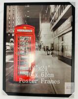 18" x 24" Black Poster Frame with Clear Acrylic Front and MDF Backing