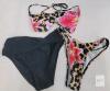 Leopard Floral Bikini Set S, Tie Top, High-Leg, Extra Black Bottom, 80% Polyamide/20% Elastane