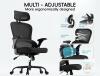 TRALT YQ005-1 Ergonomic Office Chair, Black, Mesh Back, Adjustable Headrest, 330 lbs Capacity - 3