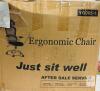 TRALT YQ005-1 Ergonomic Office Chair, Black, Mesh Back, Adjustable Headrest, 330 lbs Capacity - 4