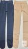 2 New Women's O/S (SM) Navy & Beige Darkterror 2-Pack Fleece Lined Leggings for Women Thermal Tummy Control High Waist Winter Warm Workout Tights - 3