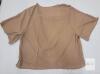 NEW XXL Beige Polyester Short Sleeve Blouse with Cowl Neck, Relaxed Fit - 4