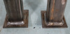 1.5" Square &times; 57.5" Long Metal Rails w/2.5" Flat Ends , Matching Pair - 4