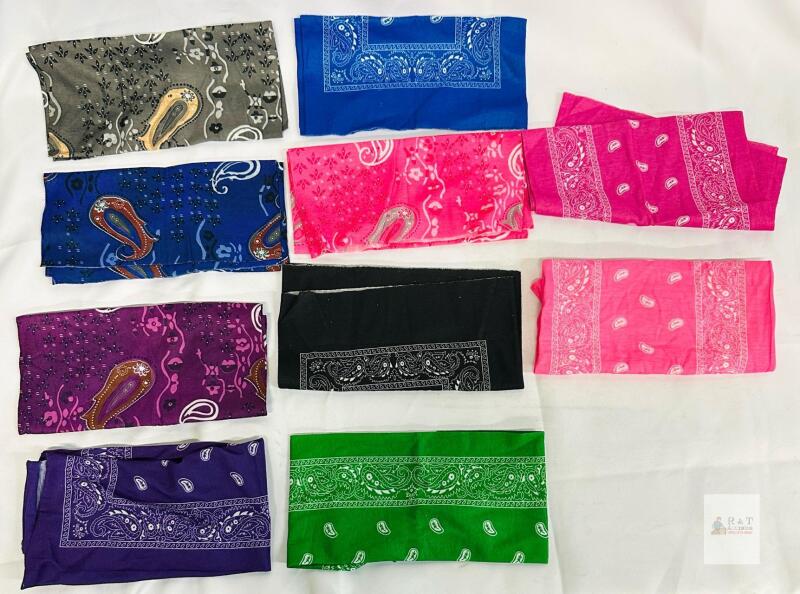 Colorful Paisley Multifunctional Neck Gaiter Bandana Set &ndash; Unisex, Breathable, One Size