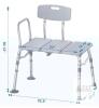 Homland BC4 Transfer Bench Shower Chair, 400 lbs Capacity, Adjustable Height, Reversible Backrest new - 2
