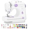 Compact 12-Stitch Sewing Machine with Accessories, Two-Speed, and LED Light