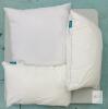 Oubonun Standard Bed Pillows, 24x24" Feather Down & 16x24" Polyester Fill, OEKO-TEX Certified