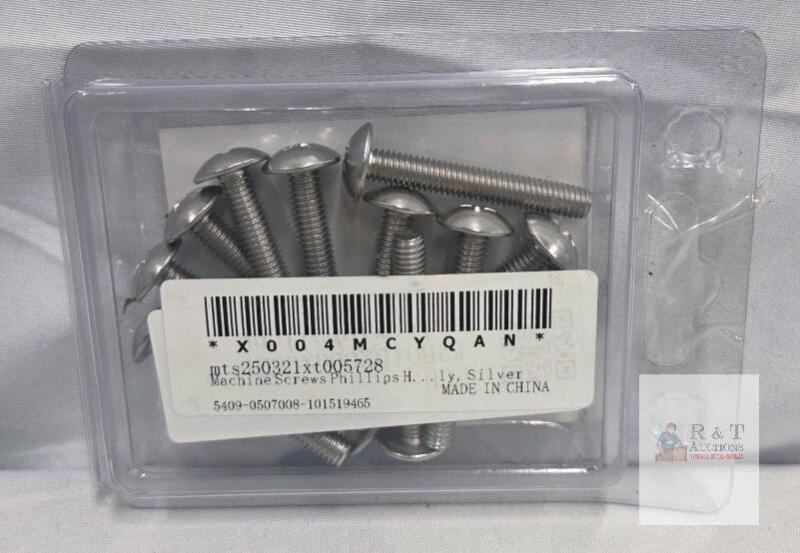 Metallixity M6-1x40mm 304 Stainless Steel Machine Phillips Round Head Screws, 12 pcs