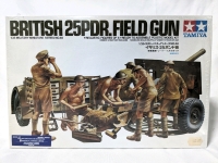 Vintage Sealed TAMIYA British 25 PDR. Field Gun 1:35 Scale Model Kit.