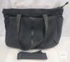 Black Tote/Diaper/Travel Bag with Dual Handles and Removable Shoulder Strap - 4
