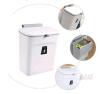 Wall-Mounted Hanging Trash Can, 2.4 Gal, Plastic, Flip Lid, 10"x6"x12" Compact Waste Bin