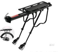 PussHog Rear Bike Rack, Aluminum Alloy, Quick-Release, Adjustable, Fits 26"-29" Bikes, Black