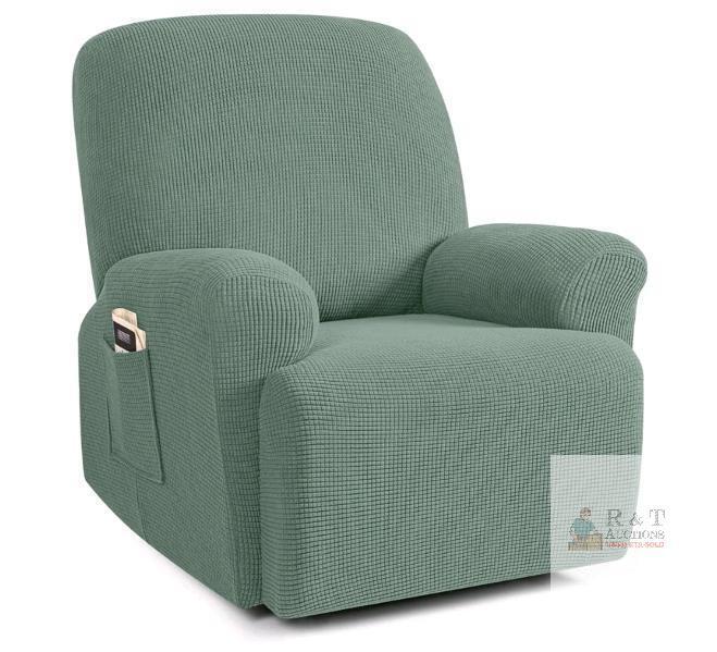 TAOCOCO Oversized 1-Seater Stretch Recliner Cover, Sage Green, 4-Piece Set