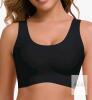 Ubras Seamless Comfort Bra, Black, Size L/XL, Removable Padding, OEKO-TEX Certified