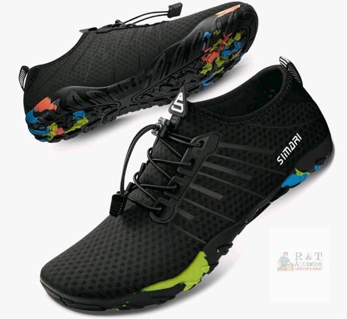 SIMARI WP002-208 Unisex Water Shoes, EU 39, Black with Multicolor Sole Accents